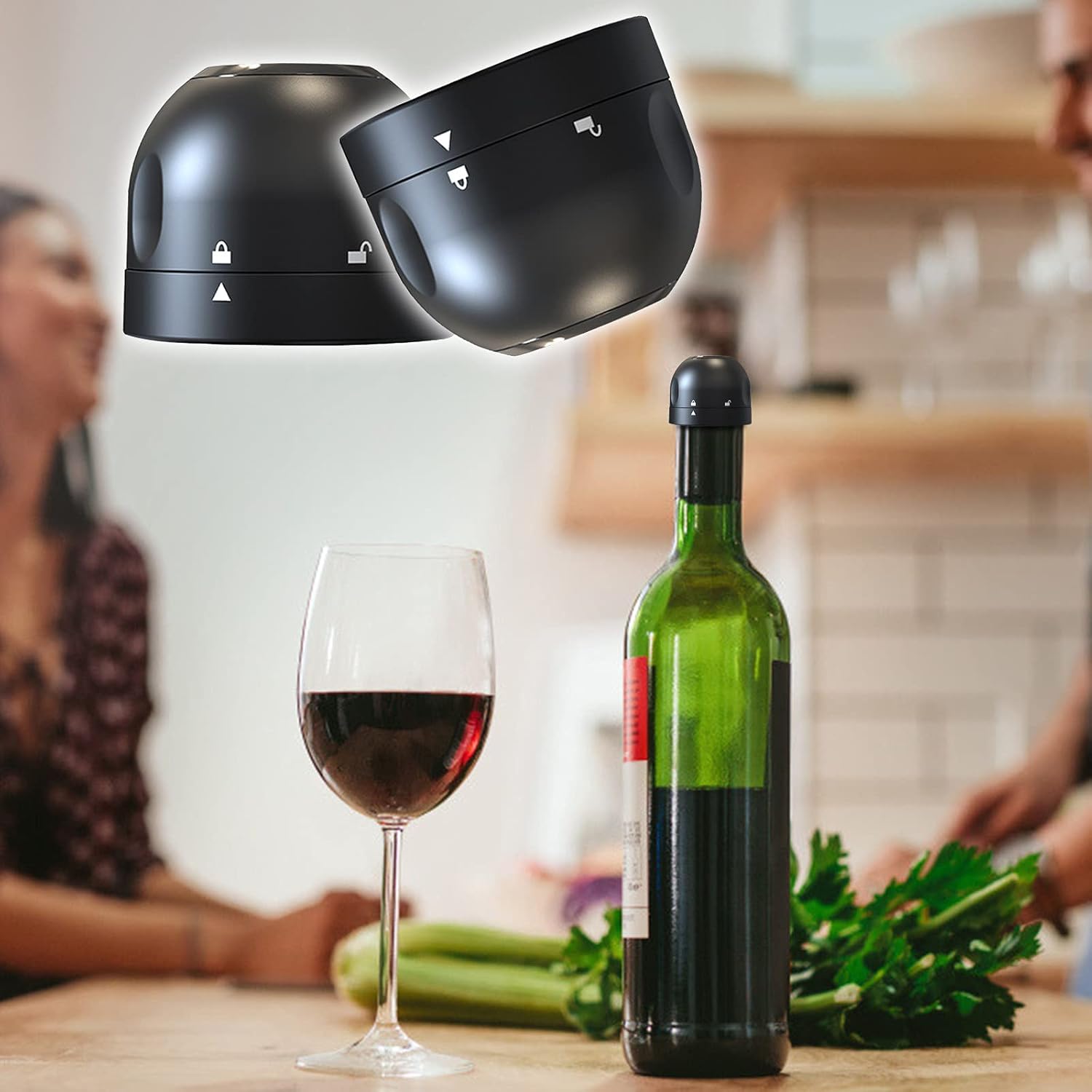 Luxora Silikonpropp för vin, öl och champagneflaskor - 2 st