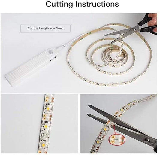 LED Ljuslister med fjärrkontroll – 2 meter flexibel strip för dekorativ belysning i skåp och hyllor