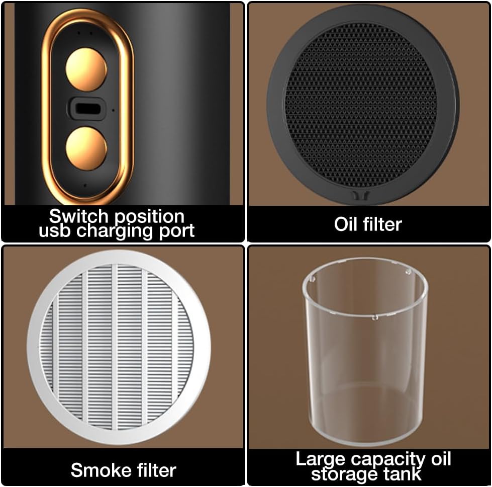 Royaleva Bärbar Spiskåpa med 2-hastighets Fläkt – Kompakt Ventilation