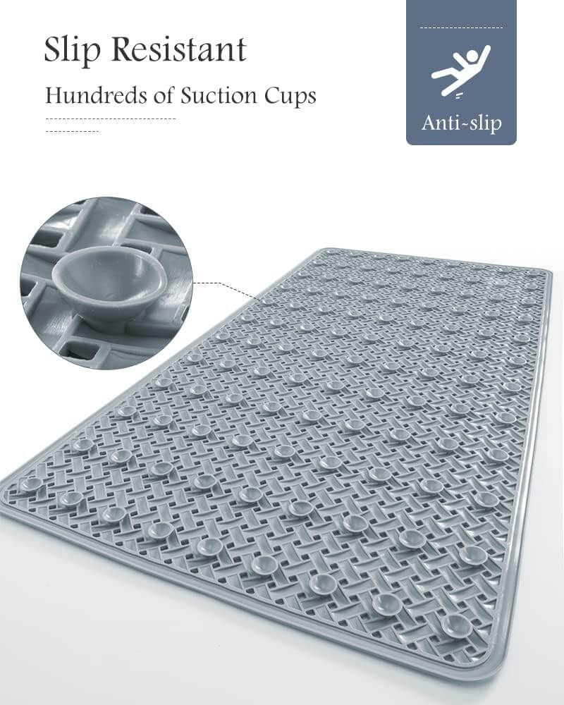 Royallure Antiskid PVC Badkar Säkerhetsmatta – Mögelresistent, Snabbavvattnande Halkfri Design