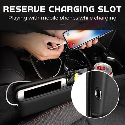 Bilstolssömsfyllare och organisatör för förare och passagerare 2-pack