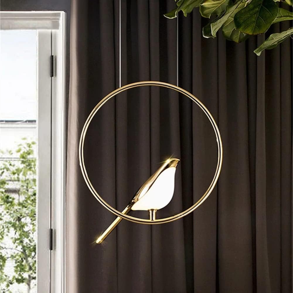 Kreativa Fåglar LED Cirkelslinga Hänglampa