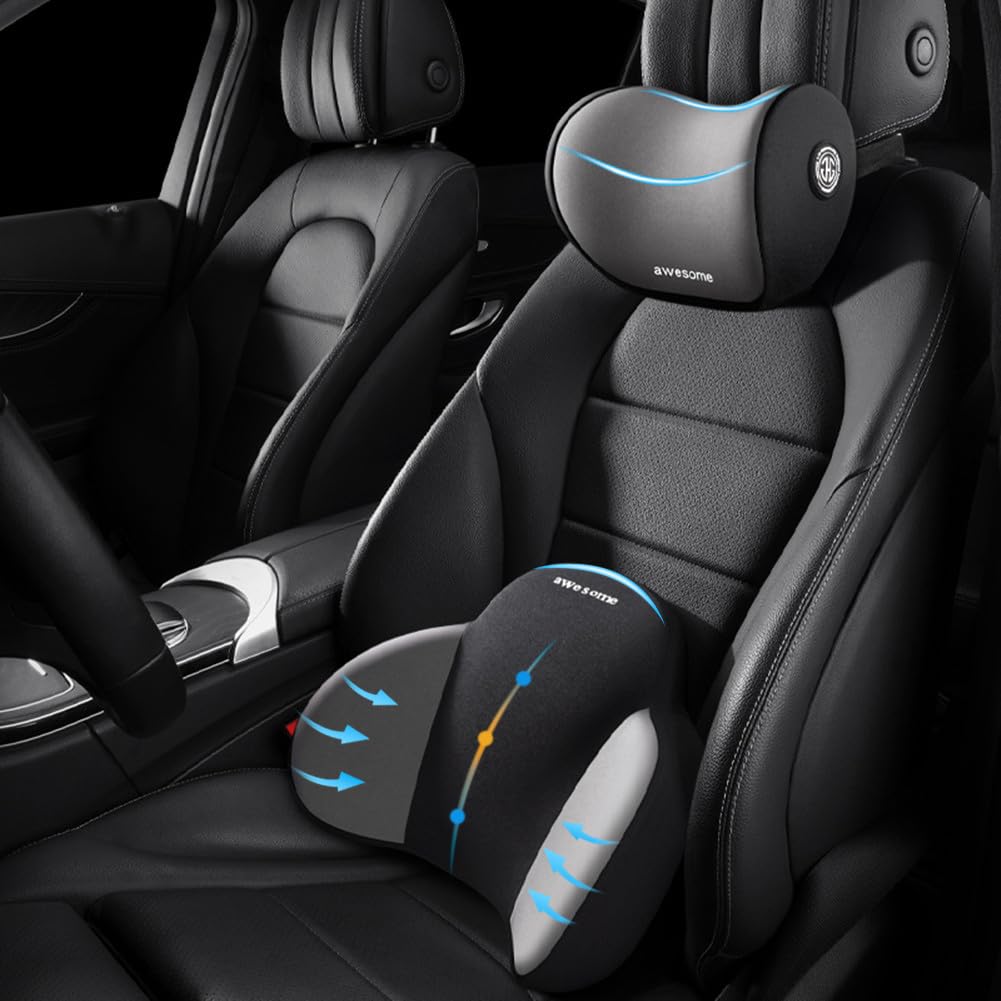 Bilstols huvudstöd &amp; ländryggsstöd kit