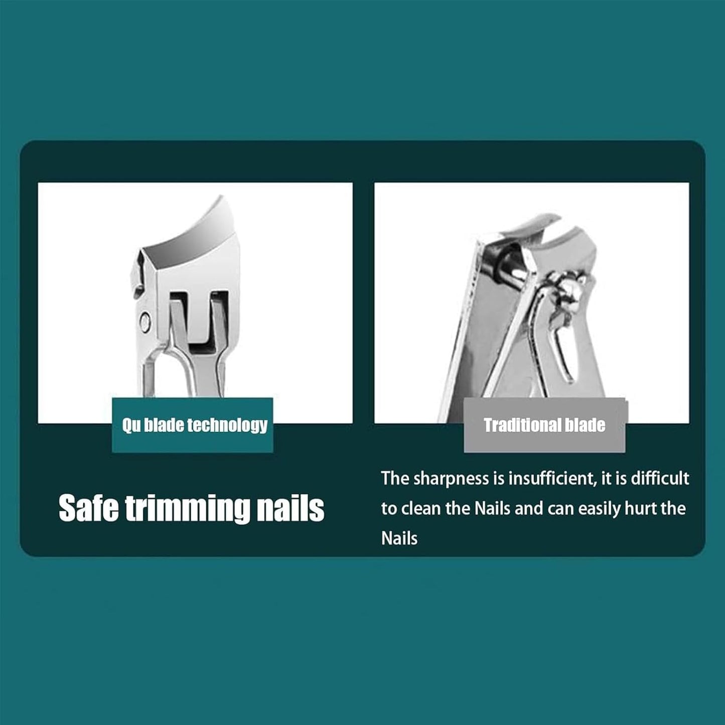 RoyaleGlow Bred Käft Nagelklippare med Anti-Splash Design