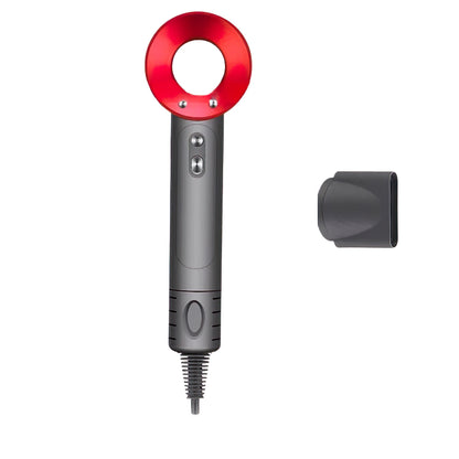 Hårfön med jonteknologi och munstycke