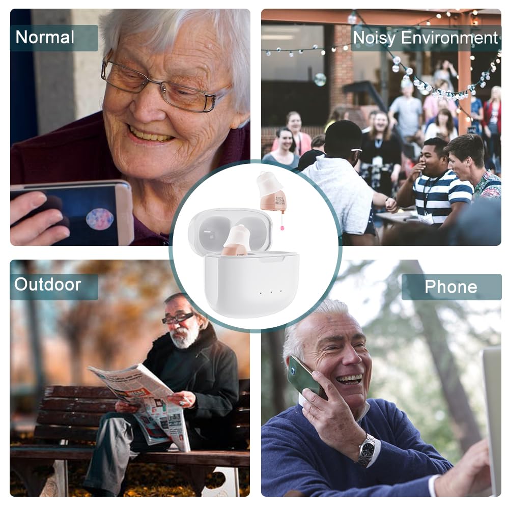 Avancerade 16-kanals digitala hörapparater: Uppladdningsbara och osynliga