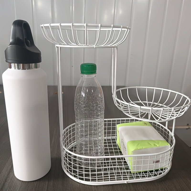 GoldenTier 3-Tier Fruktkorg – Elegant och Praktisk