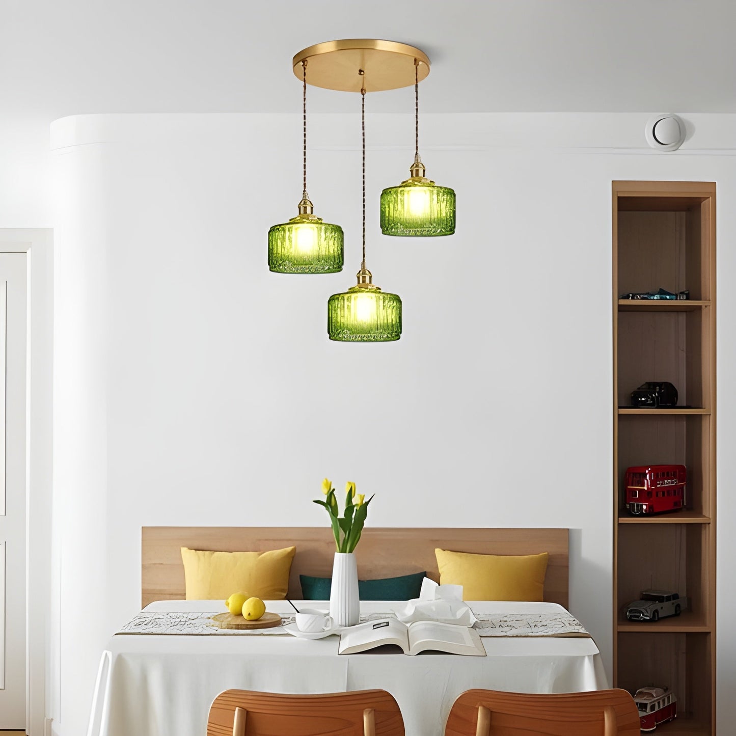 CrystalWave Light – Retro Kort Cylinder LED Hänglampa