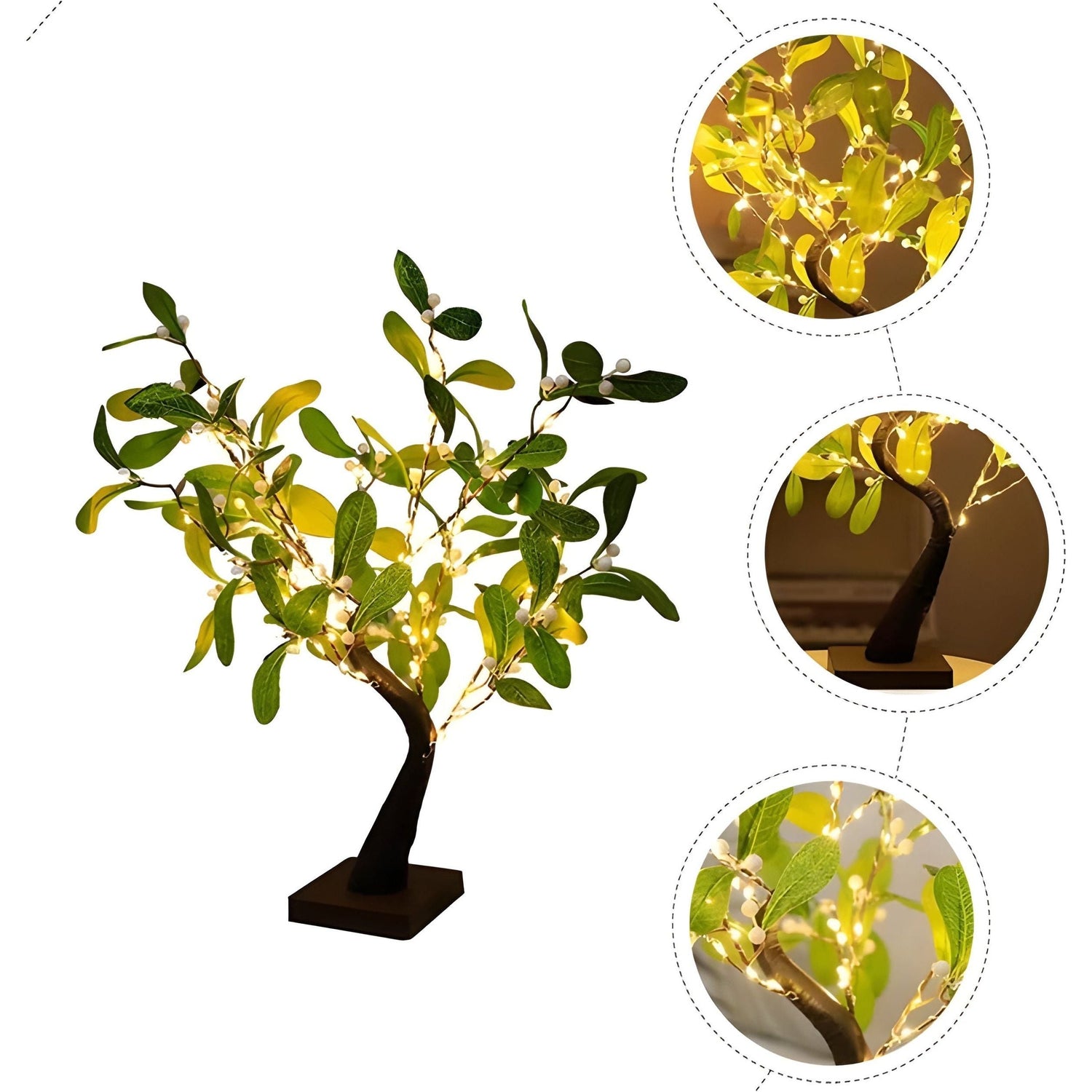 GinkgoShimmer Lights - Ginkgo blad LED julgranljus