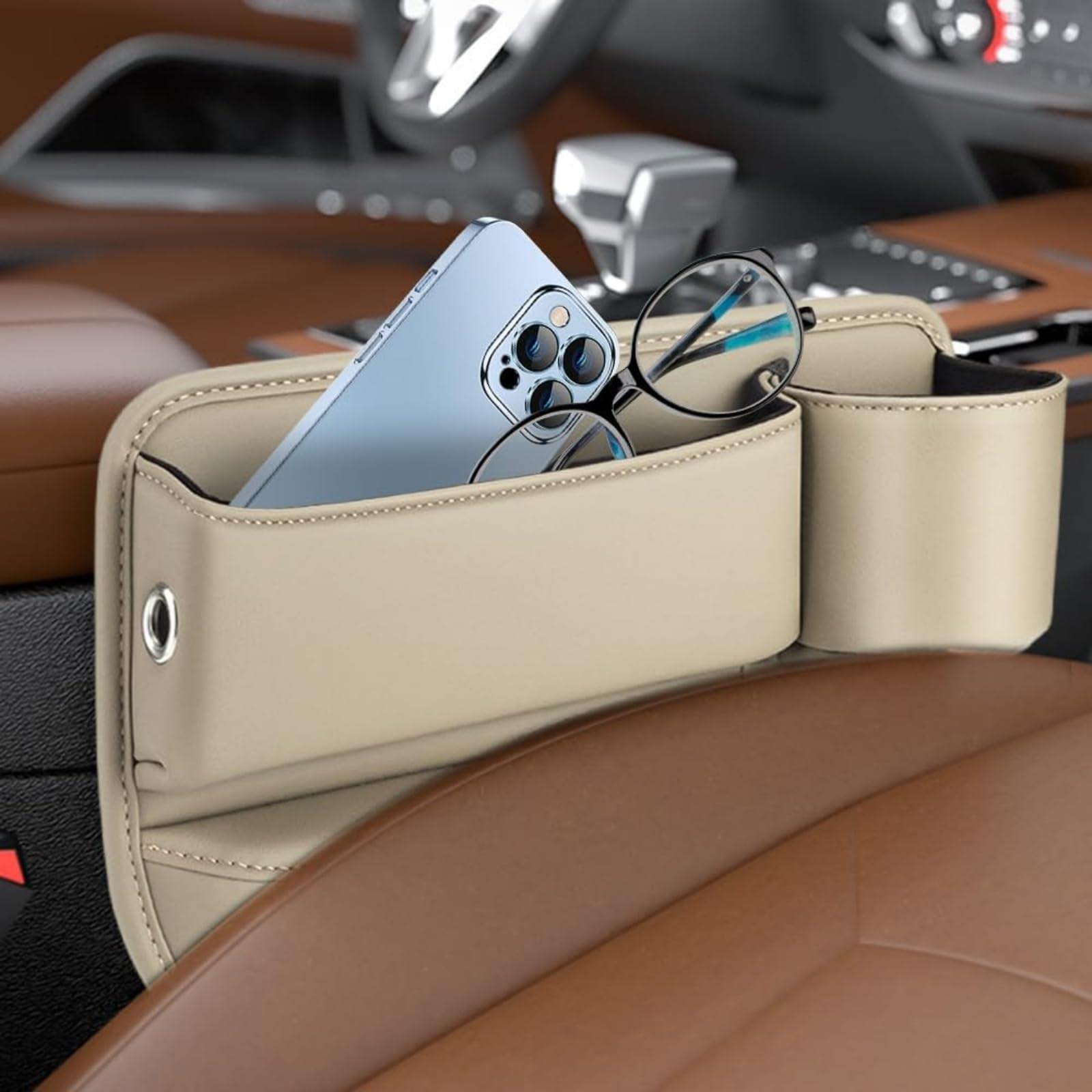 Bilstolssömsfyllare och organisatör för förare och passagerare 2-pack