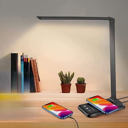 LED Bordsbelysning - Lampa med USB Laddport, 5 Ljusstyrkor och Justerbar Klarhet