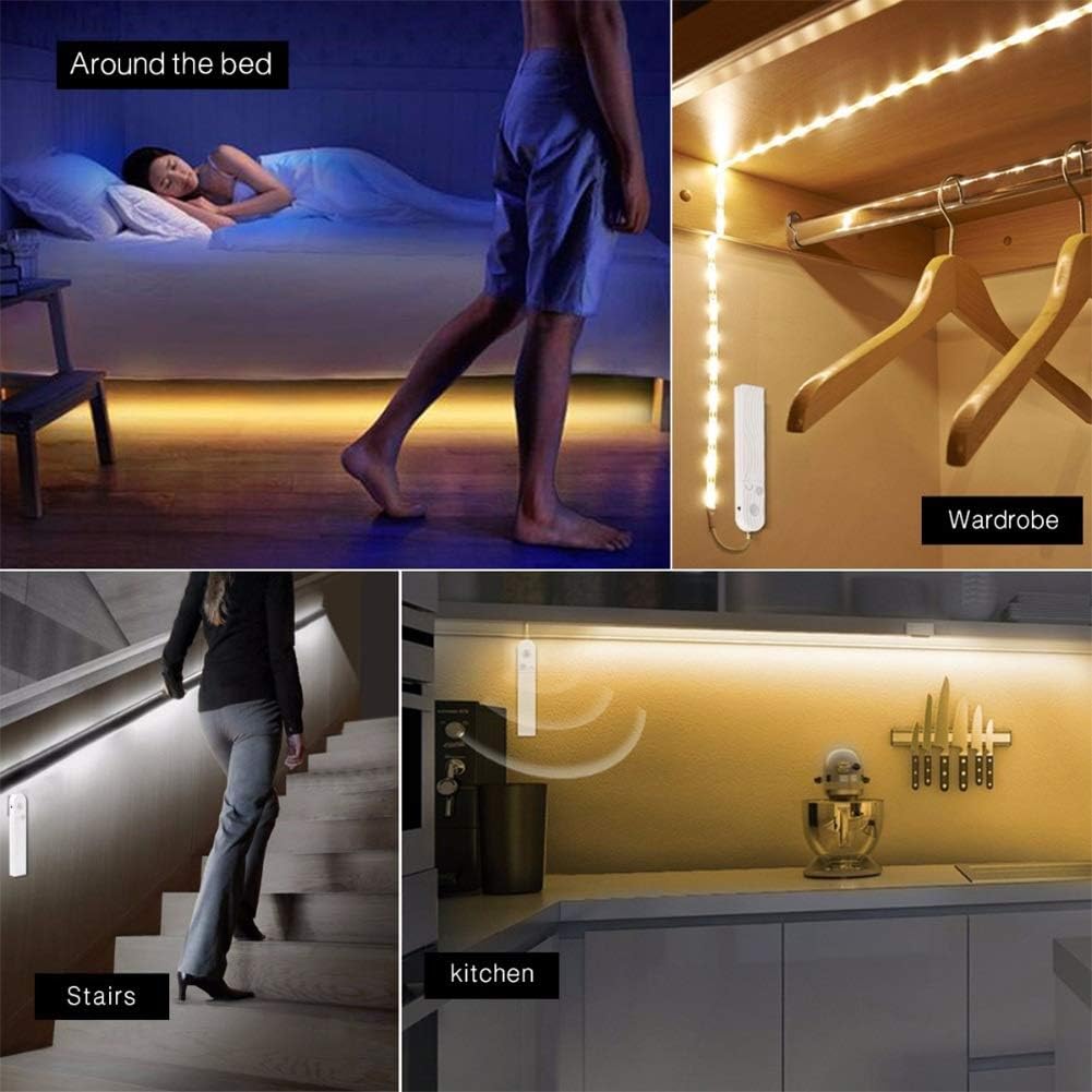 LED Ljuslister med fjärrkontroll – 2 meter flexibel strip för dekorativ belysning i skåp och hyllor