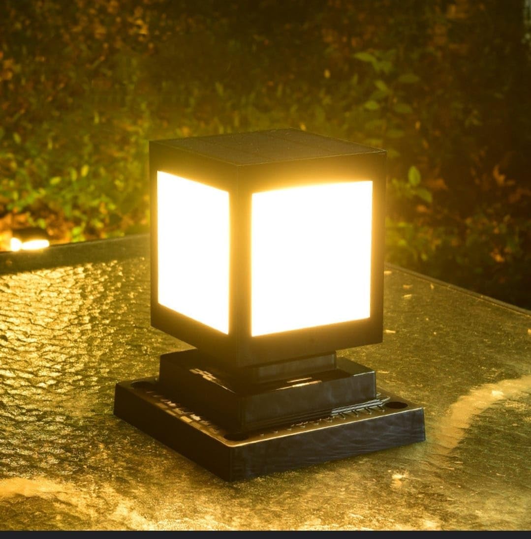 Solarlampa LED i kvadratdesign – Dekorativ utomhusbelysning för gångvägar och terrass