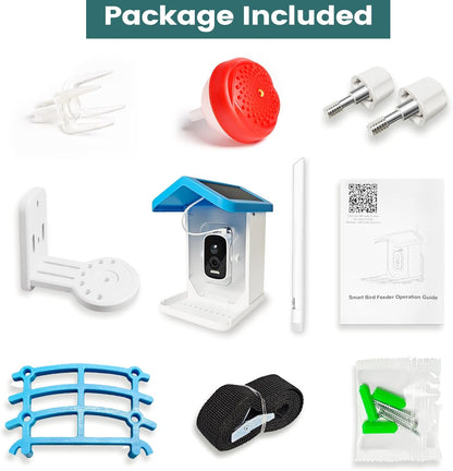 Smart fågelmatare med kamera solenergi driven