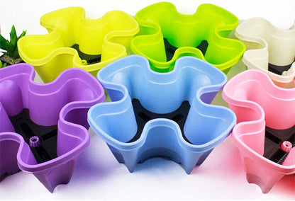 Stapelbar växttorn för örter och grönsaker – Vertikala trädgårdsväxtbehållare för inomhus och utomhus