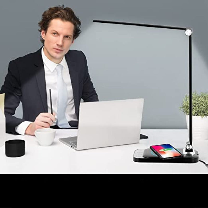 LED Skrivbordslampa - Med USB-laddningsport och dimbar funktion - Perfekt för kontor och studier