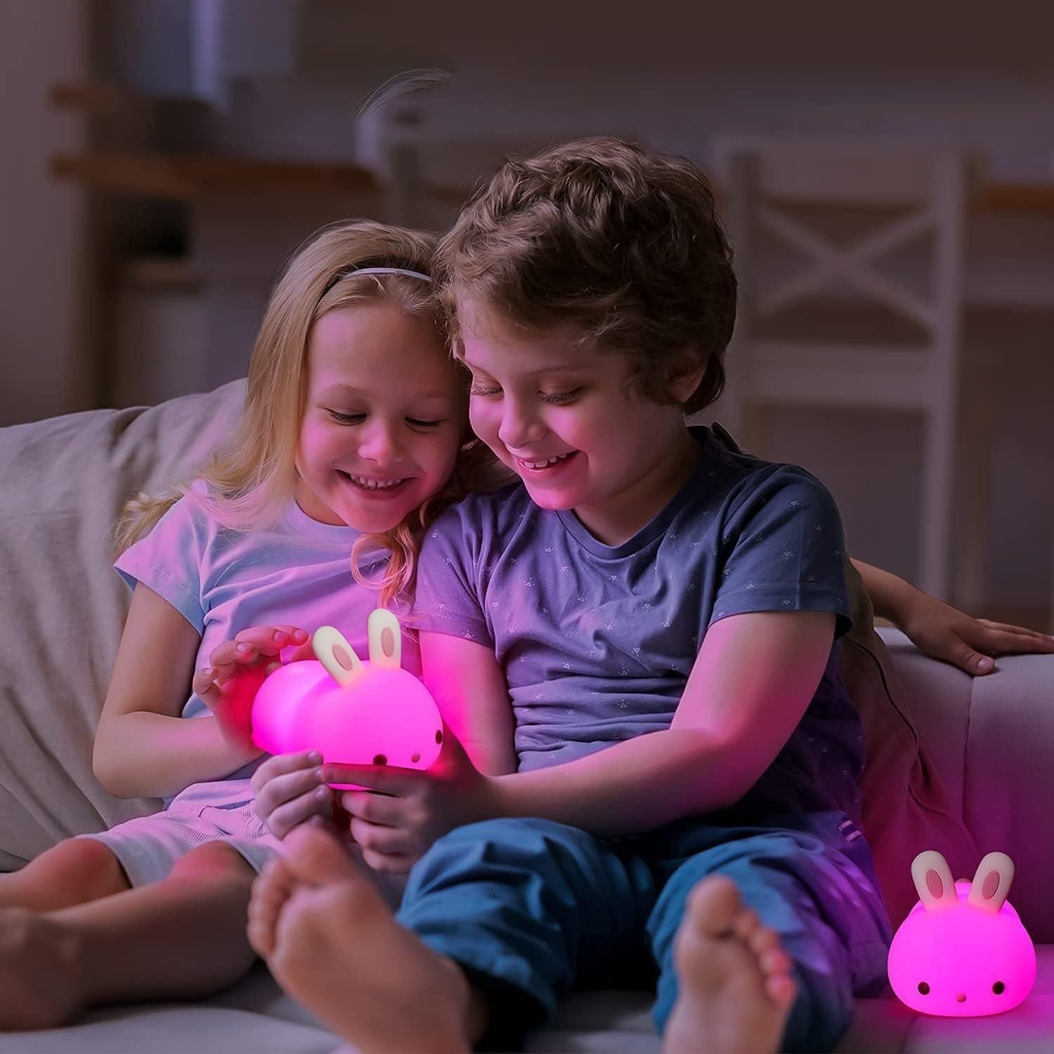 RabbitDream Lampa - Färgglad Touch Sensor Kanin LED Nattljus