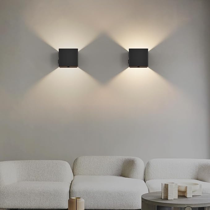 Vägglampa Modern Svart Trådlös LED Väggsconce