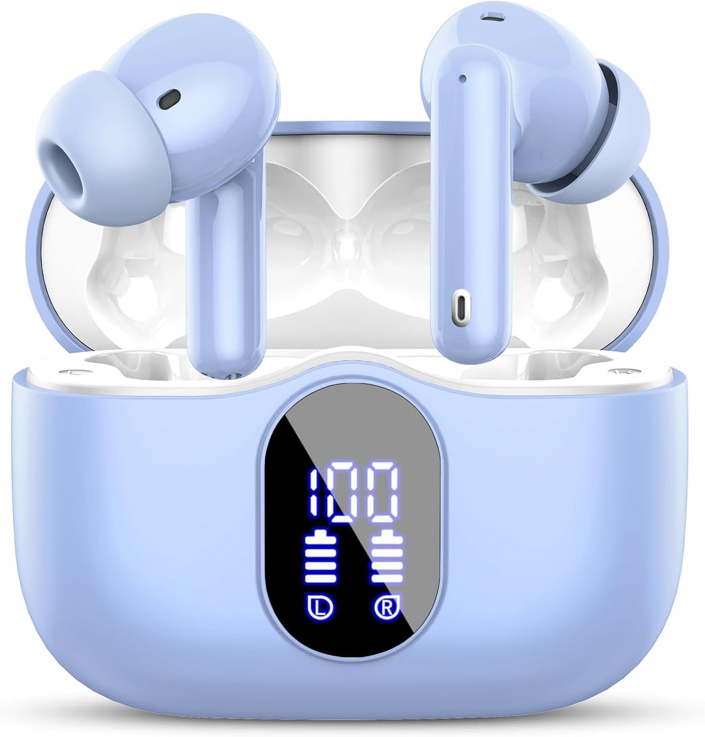Trådlösa Bluetooth hörlurar med brusreducering öronsnäckor