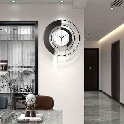 Tidlös Geometri Svart Metall Väckarklocka