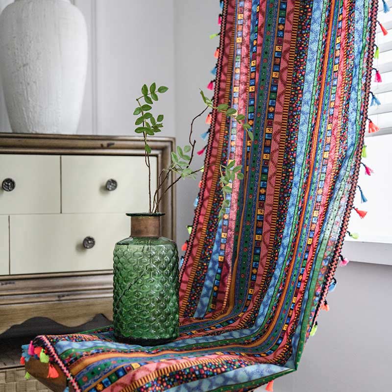 Färggranna Pärlfrans Gardin Ljusfilter Draperier