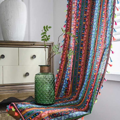 Färggranna Pärlfrans Gardin Ljusfilter Draperier