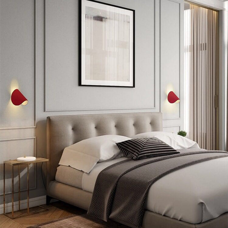 Eveline Modern Geometrisk LED Vägglampa - 4 Färger Inomhus/Ute Metall