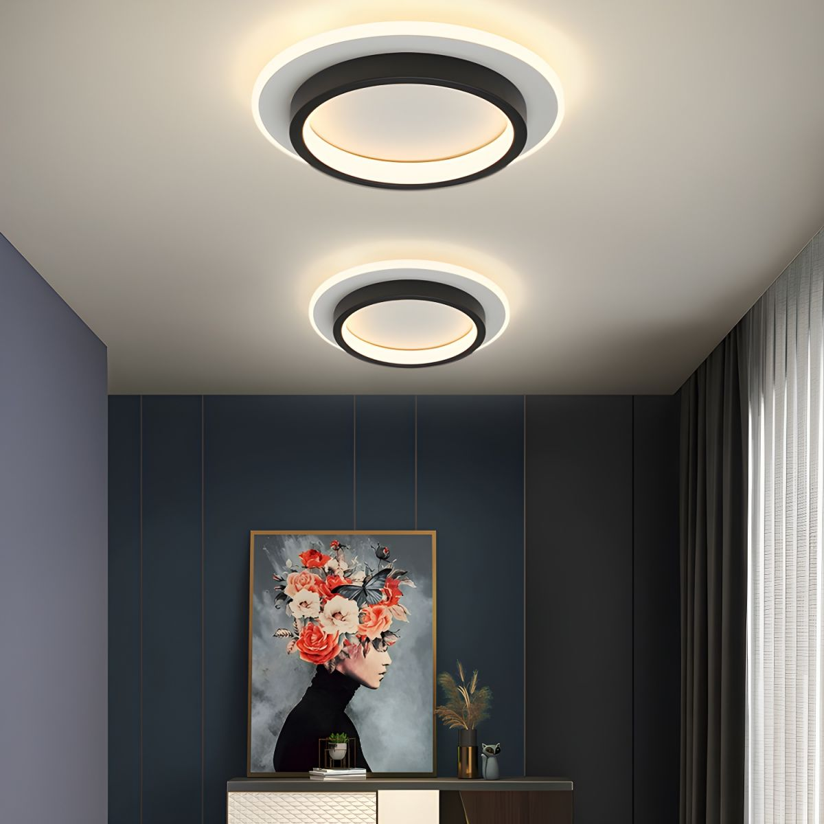 Elegant LED Hallway Ceiling Lamp | 8.3&quot; eller 9.4&quot; Metall &amp; Akryl Armatur | Energisparande | Brick by Brick