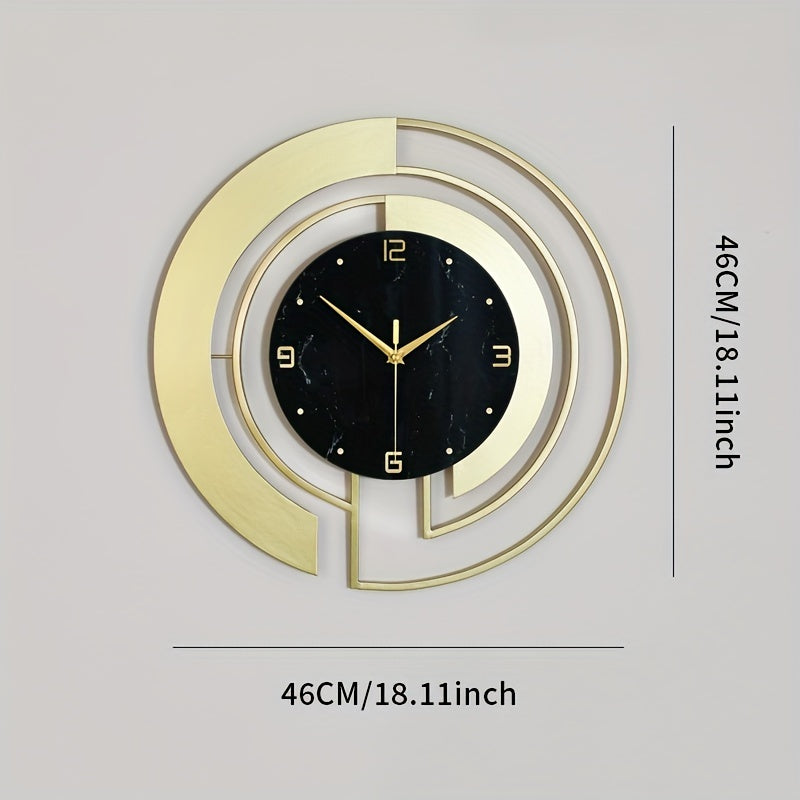 LuxuryTime - Modern Metallväggklocka, 18 tum