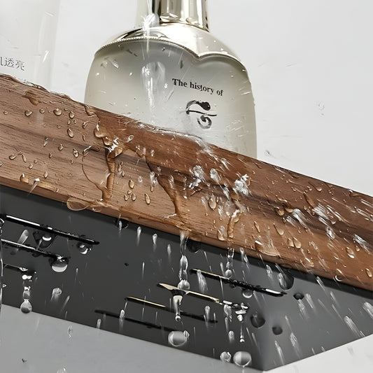 LuxeWood Regal - Träbadrumsorganisationshylla