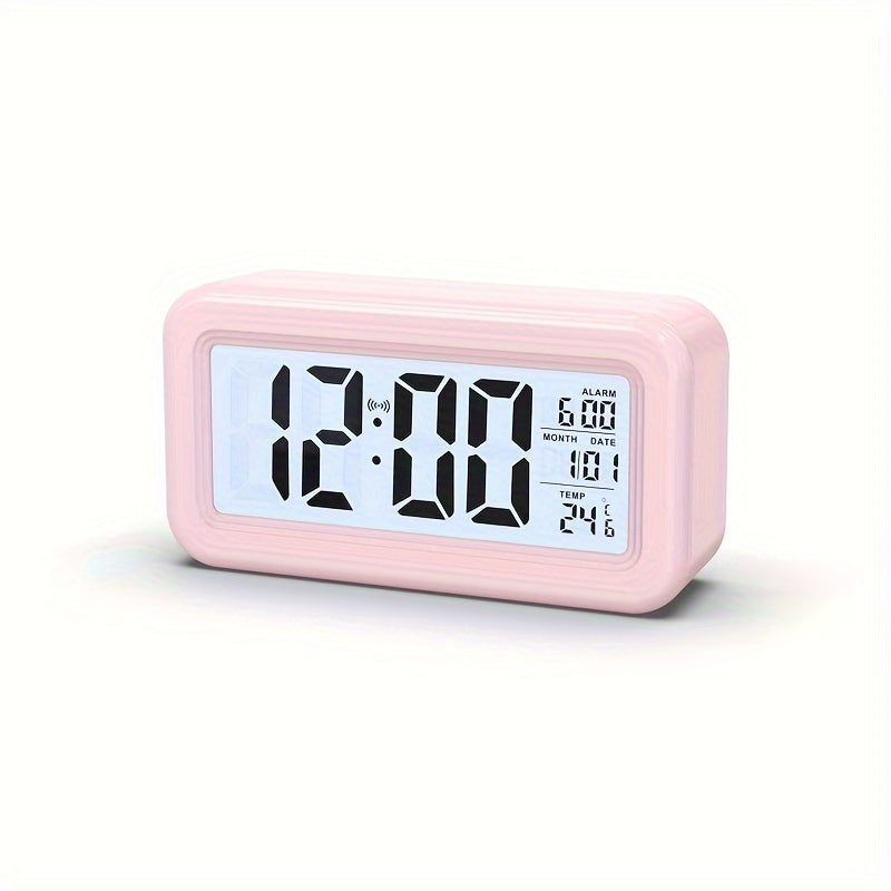Digital väckarklocka med LCD-skärm - Datum- och temperaturvisning