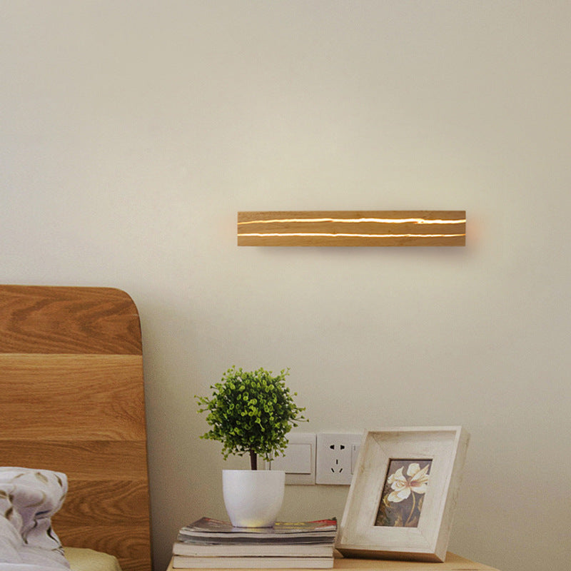 Orr Minimalistisk LED Vägglampa Vardagsrum/Sovrum Trä