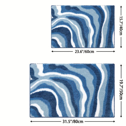Geometrisk Badmatta – Absorberande och Mjuk med Icke-Halkande Baksida