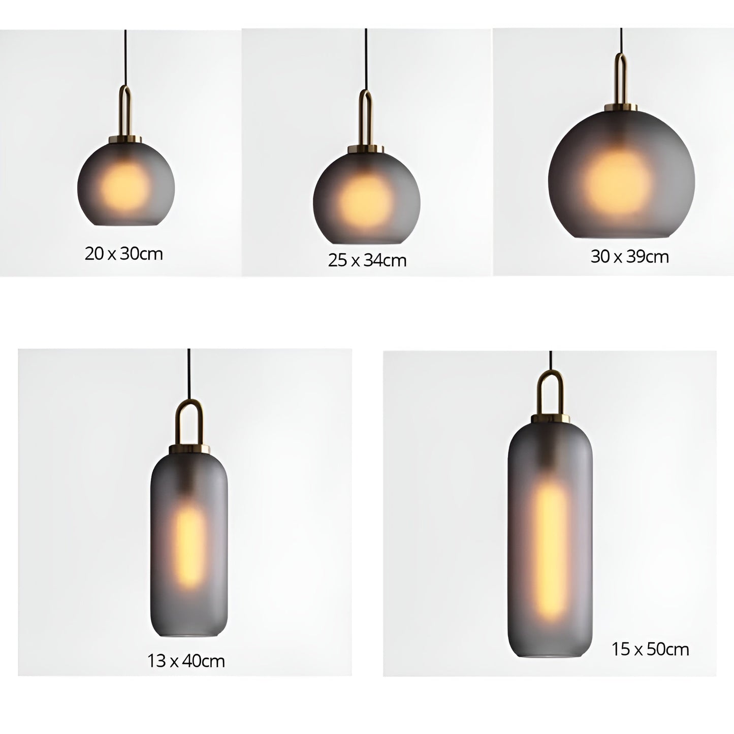 CrystalHue Light - Nordisk glaskula pendellampa