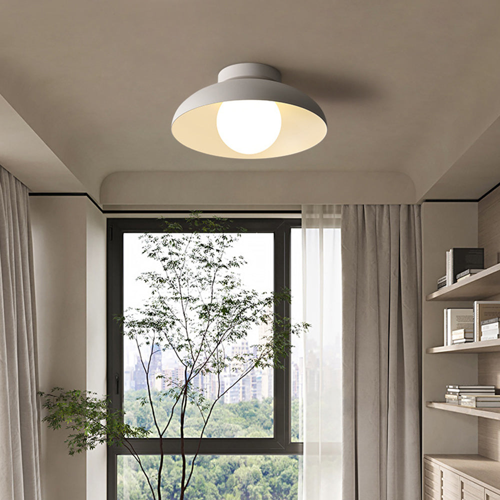 Modern Metallisk Semi-Flush Taklampa för Hallen