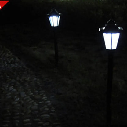 Solar trädgårdslampa med LED – utomhusbelysning för terrass och trädgård i klassisk lampdesign