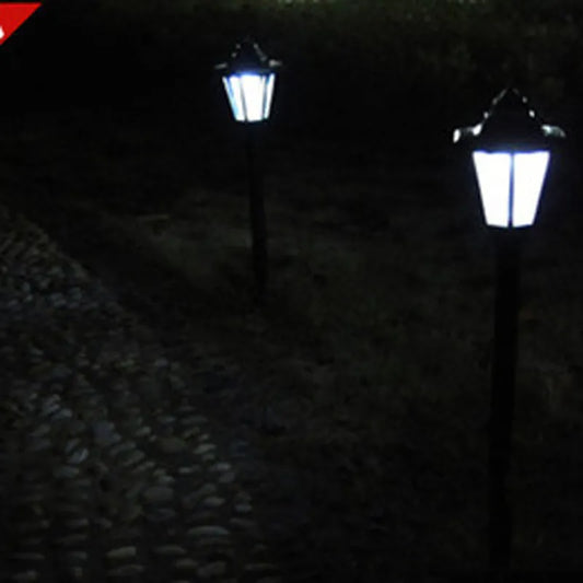 Solar trädgårdslampa med LED – utomhusbelysning för terrass och trädgård i klassisk lampdesign