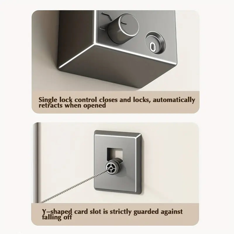 Praktisk utdragbar tvättlina