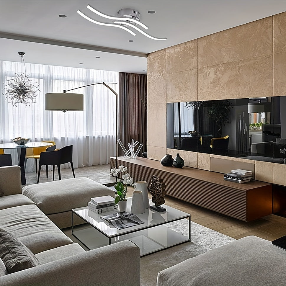 LumaCurve - Dimbar LED Plafondlampa med Elegant Kurvdesign