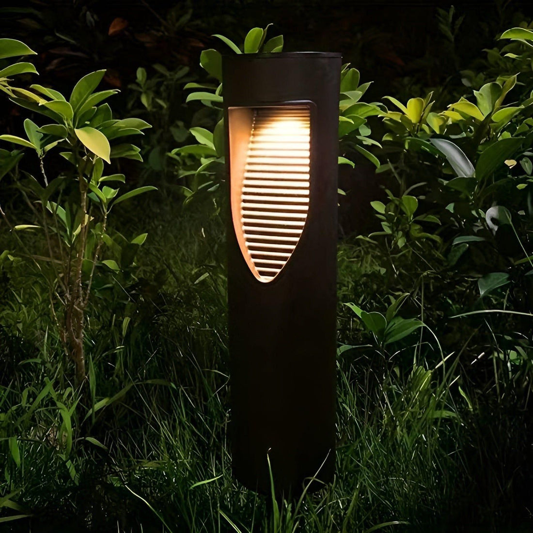 GlowAperture Light - Dekorativ vattentät solcylinder utomhus LED-gräsbelysning