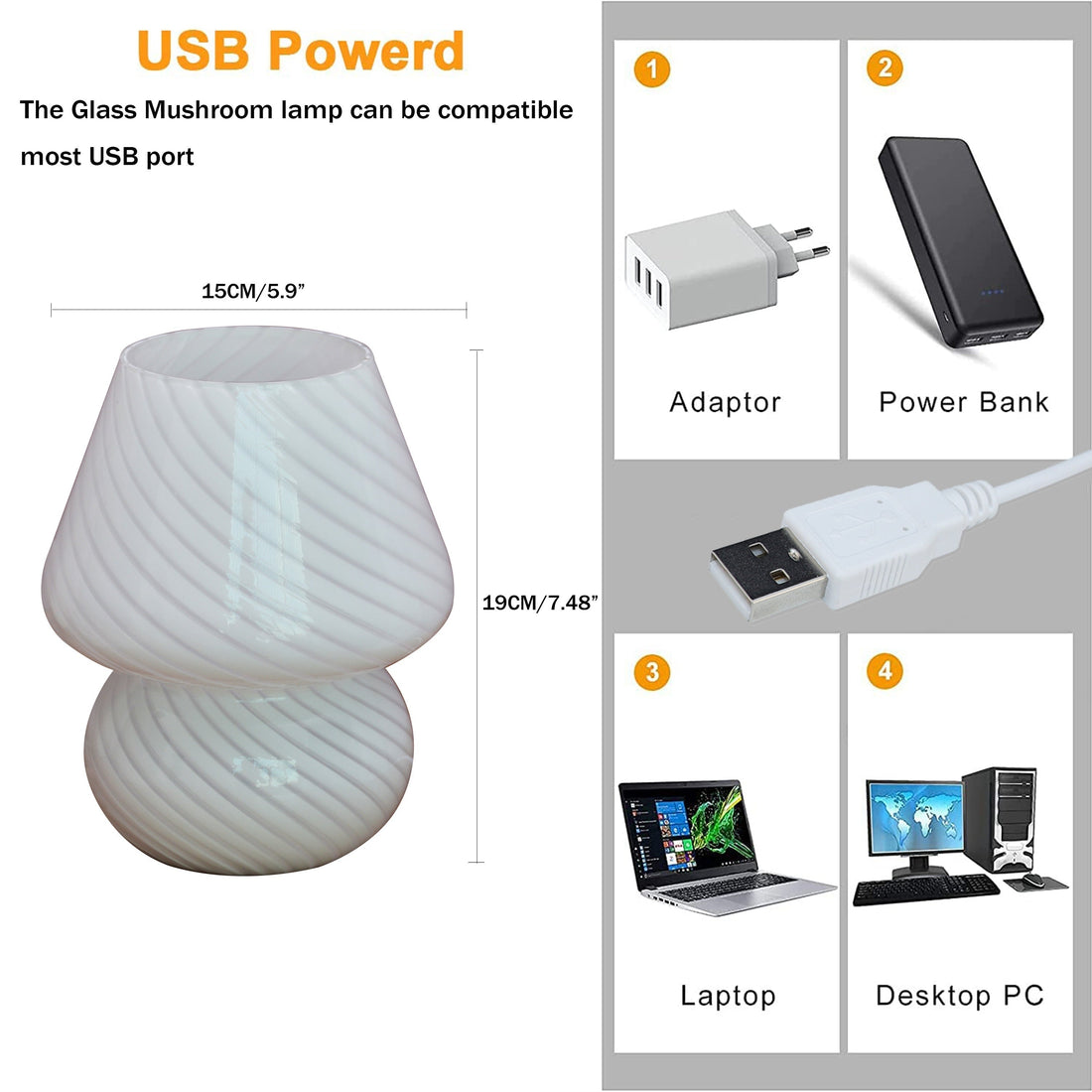 Randig Bordslampa - Atmosfärisk och Tidlös Design