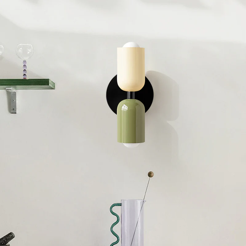 Vägglampa Modern Dubbel Glas Sconce Armatur