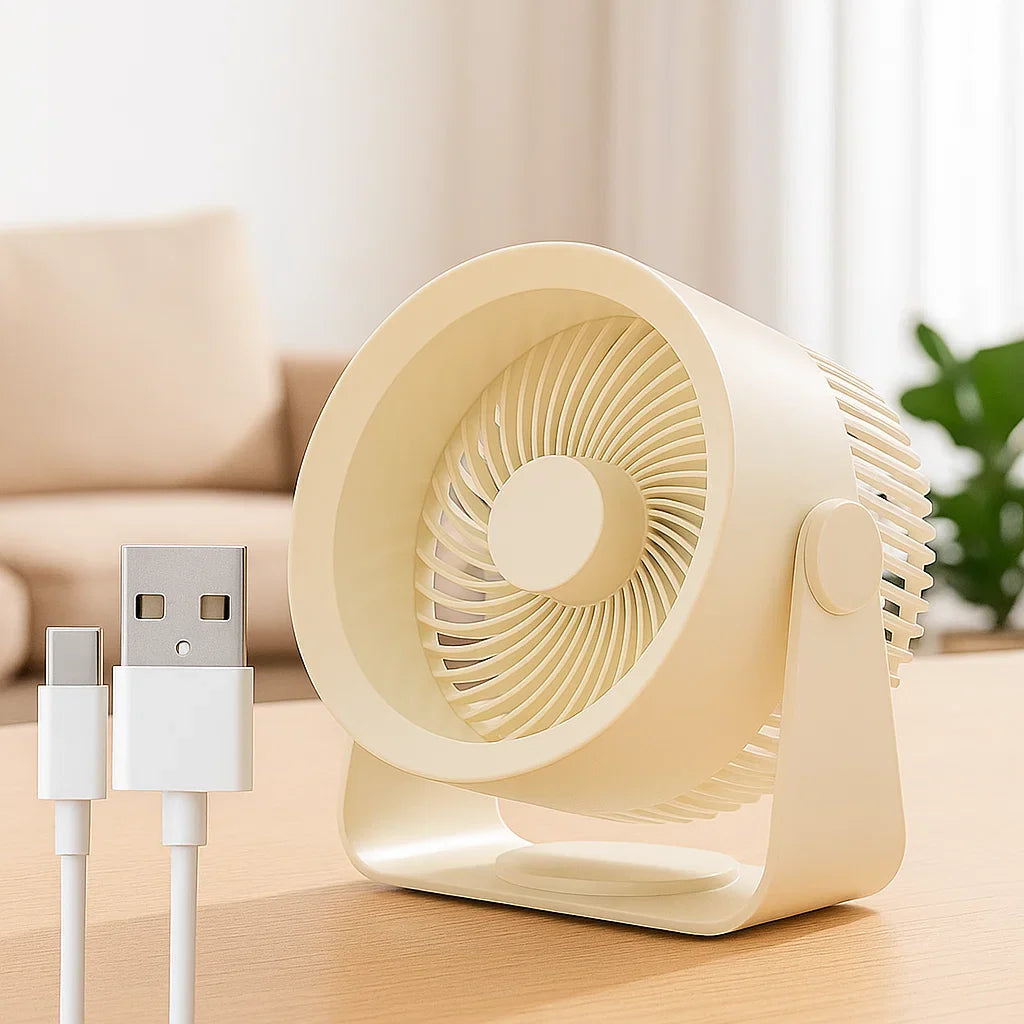 Portabel USB Skrivbordsfläkt för Tyst Kylning