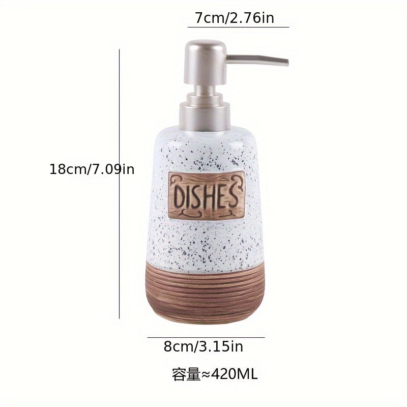 Vintage keramisk tvålbehållare – 420 ml för kök eller badrum