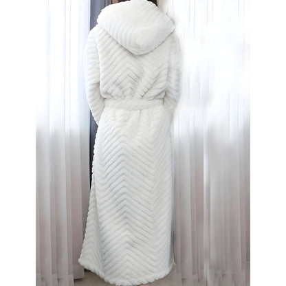 Pollina Kappa - Stilig, Tjock Långärmad Badrock Gjord av Koral Velour