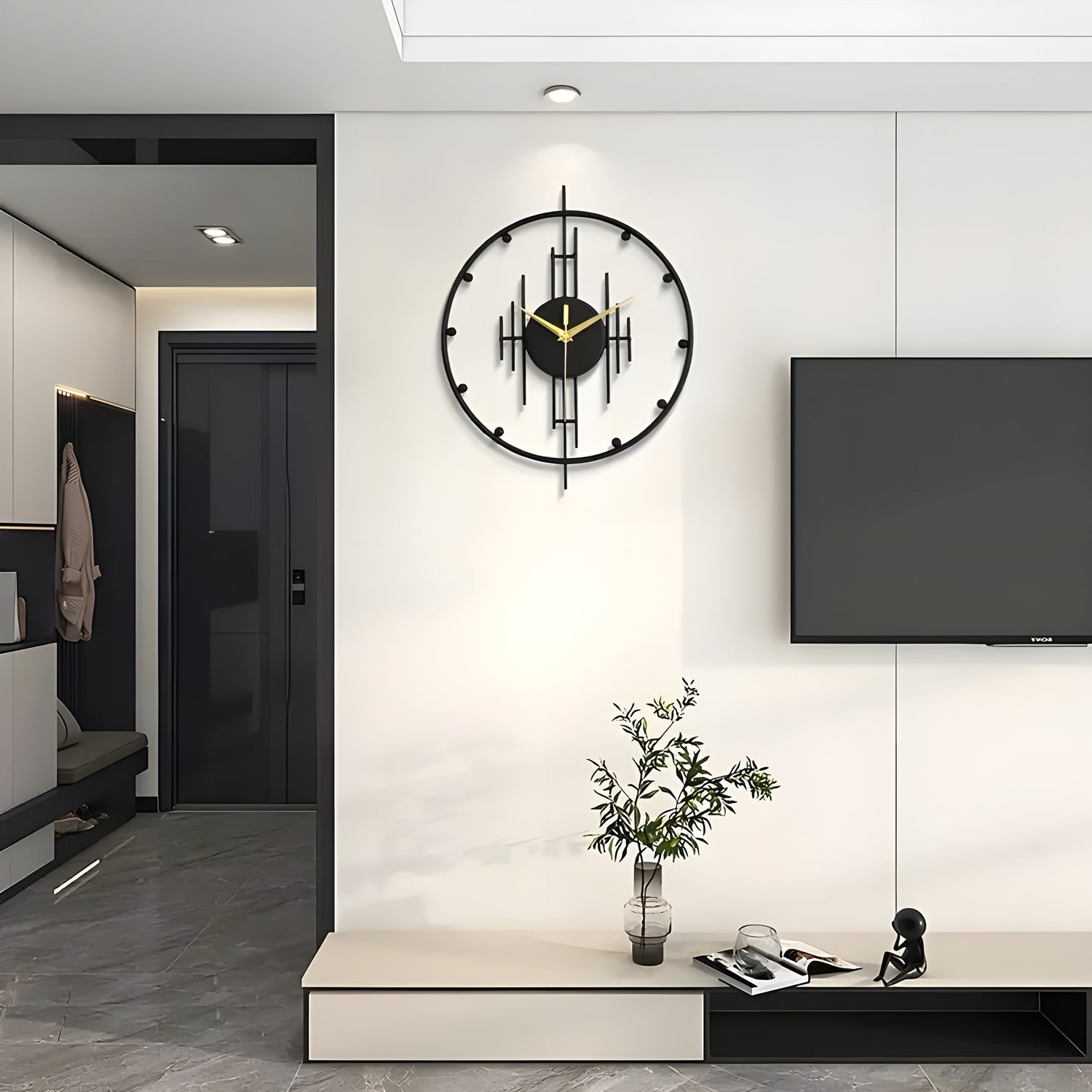 MonoMetal Klocka – Minimalistisk metallklocka med tyst tickande