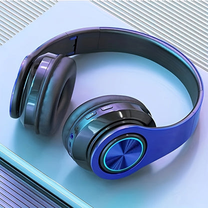 Trådlösa hörlurar LED-ljus över örat headset