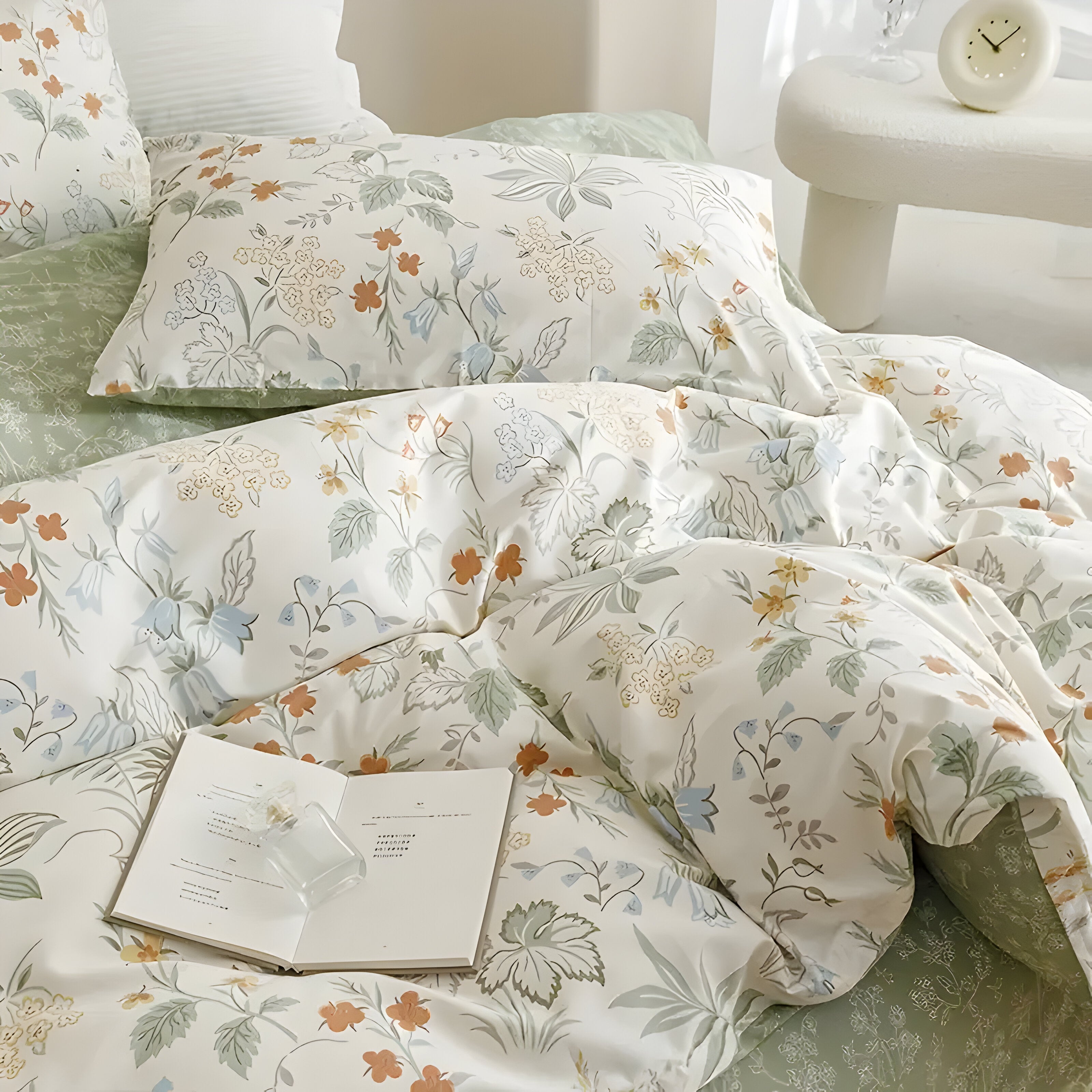 Blommigt sängkläder-set – 3-delat, Mjukt och Av hög kvalitet | Perfekt för alla årstider