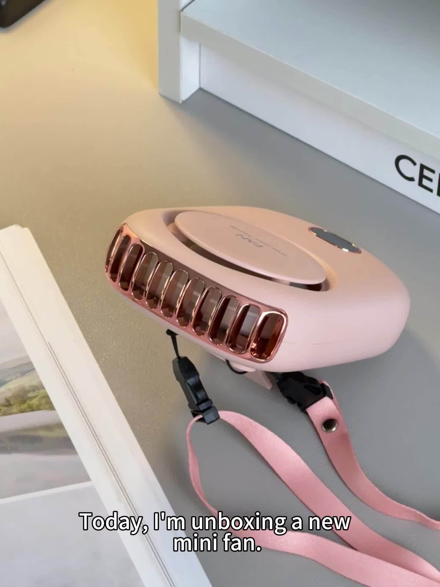 Carvallo Nackventilator BreezyLoop | USB-laddning | 3 hastigheter | 2000 mAh batteri | Handsfree-kylning