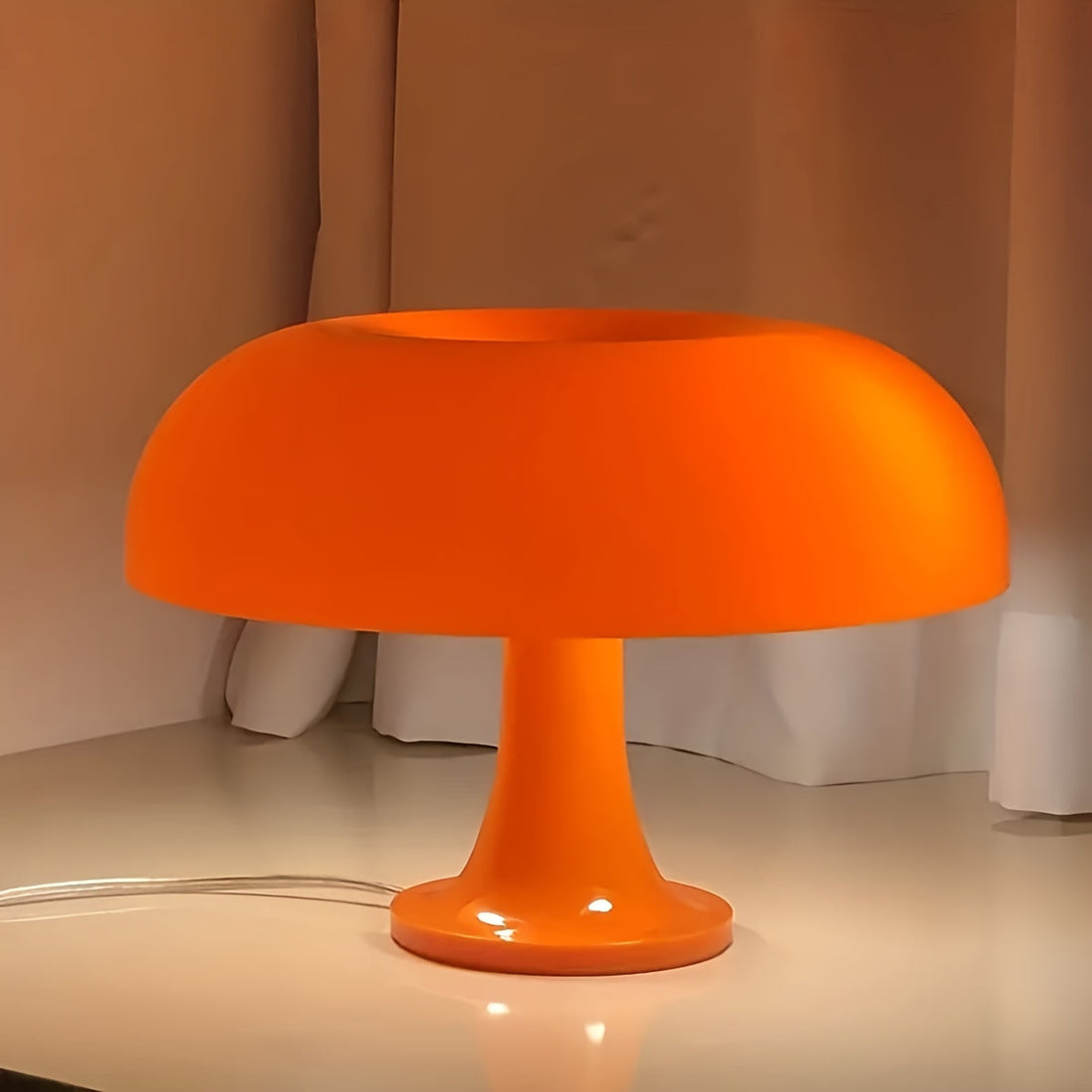 Modern Svamp Bordslampa Ljusstark Orange LED USB